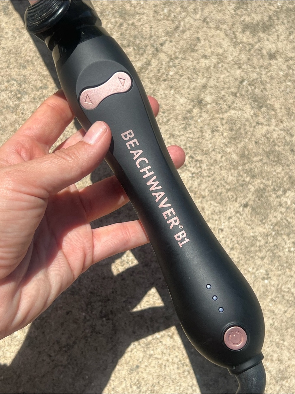 Beachwaver B1 Rotating Curling Iron Rose Gold Black Automatic Hair Curler
